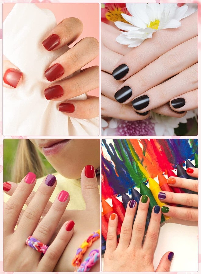 Wsimily 288 Piece Kids Short Press on Nails, Wsimily 12 Colors Little Girls Round Square False Nails Acrylic Full Cover Fake Nails with Nail Adhesive Tabs, Children Women Girls Artificial Fingernails Decor - Image 5